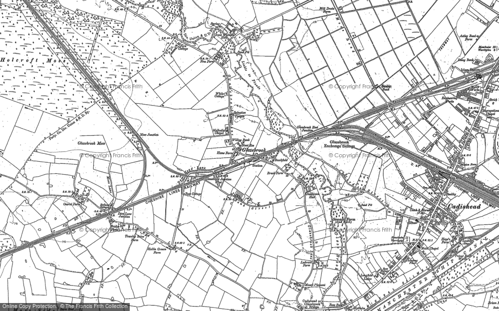 Old Map of Glazebrook, 1894 - 1905 in 1894