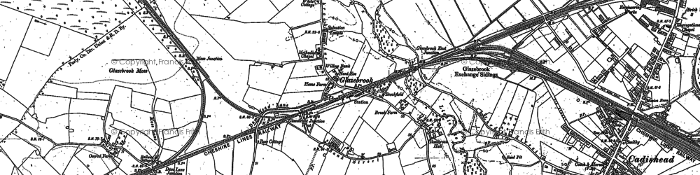 Old map of Glazebrook in 1894