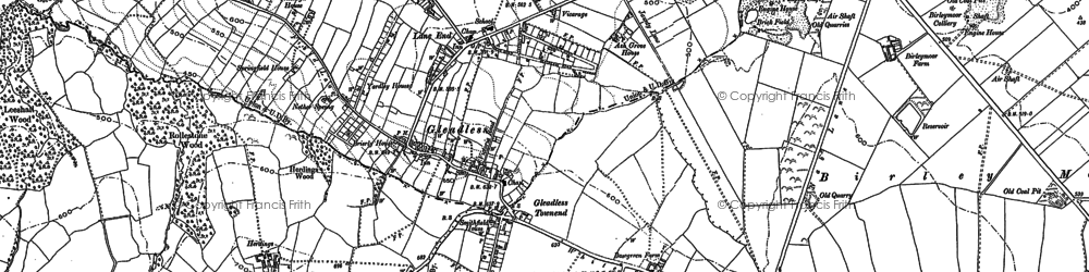 Old map of Charnock Hall in 1890