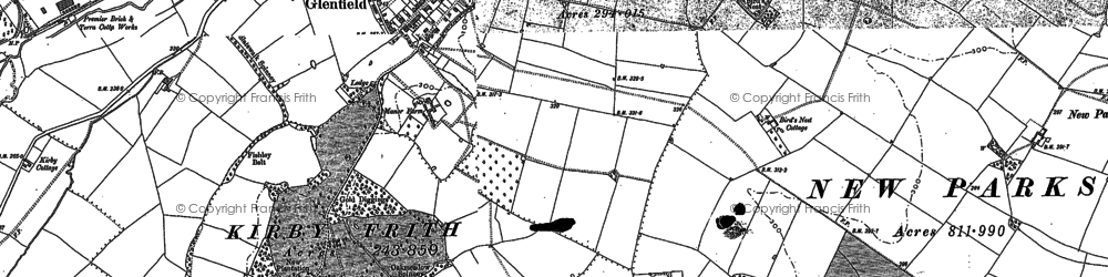 Old map of Glenfield in 1885