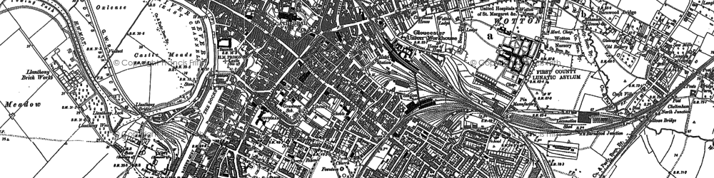 Old map of Tredworth in 1883