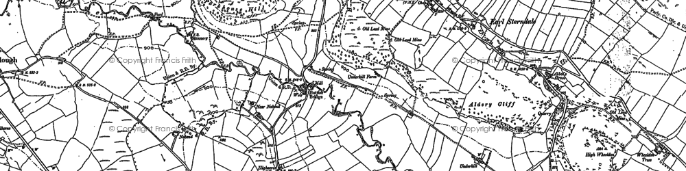 Old map of Glutton Bridge in 1897
