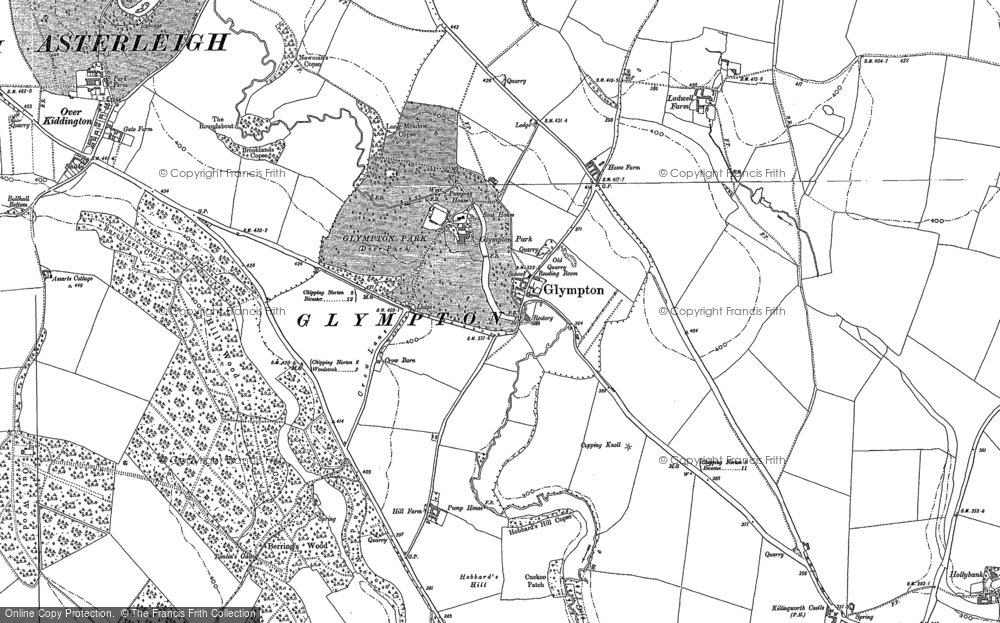 Old Map of Glympton, 1898 in 1898