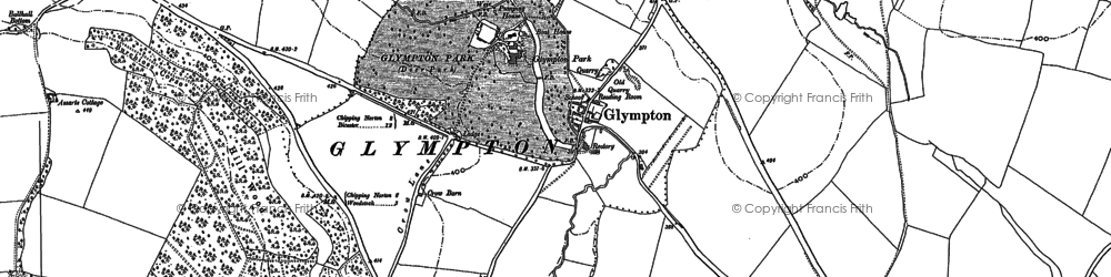 Old map of Glympton in 1898