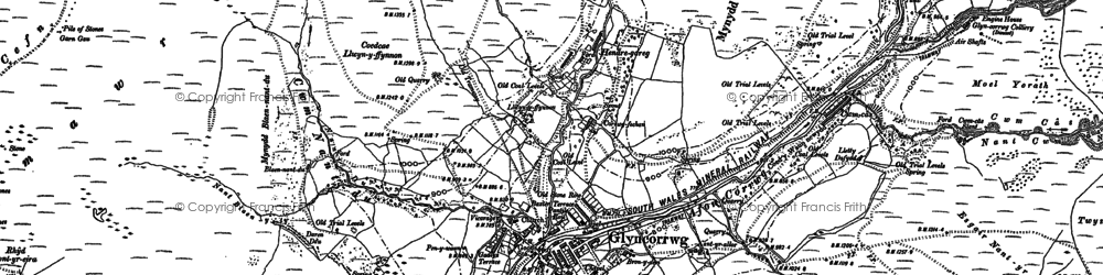 Old map of Maen yr Allor in 1897