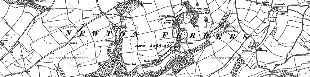 Old map of Gnaton Hall in 1905