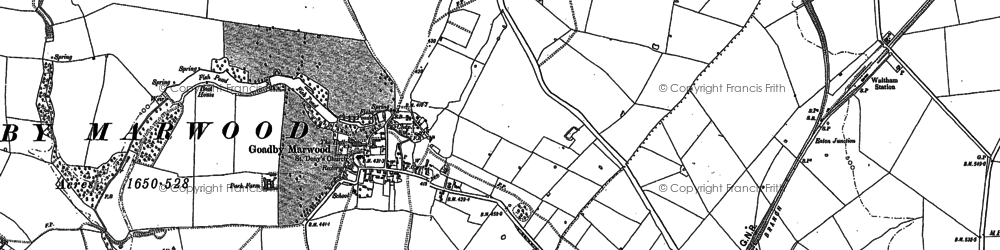 Old map of Goadby Marwood in 1884