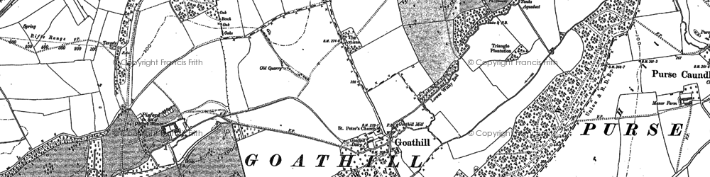 Old map of Goathill in 1901