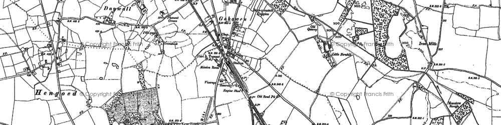 Old map of Gobowen in 1874