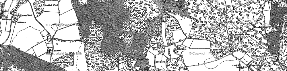 Old map of Blackhall in 1895