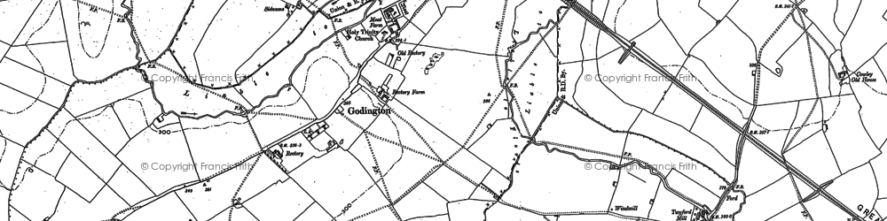 Old map of Godington in 1898