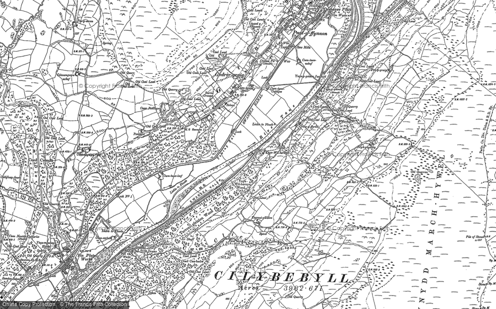 Old Map of Godre'r-graig, 1897 in 1897