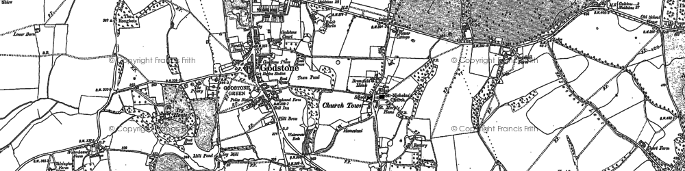 Old map of Tilburstowhill Common in 1895