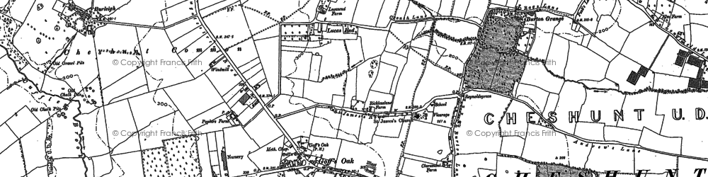 Old map of Goff's Oak in 1912