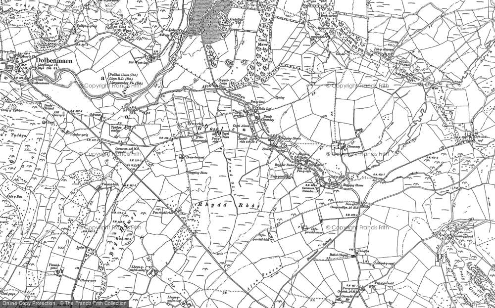 Old Map of Historic Map covering Bryn Hywel in 1899