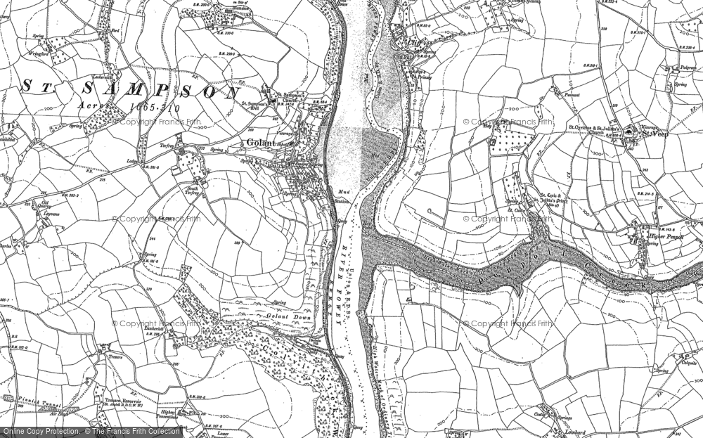 Old Map of Golant, 1881 - 1906 in 1881
