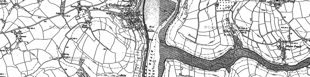 Old map of Golant in 1881