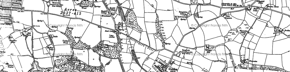 Old map of Golden Hill in 1906