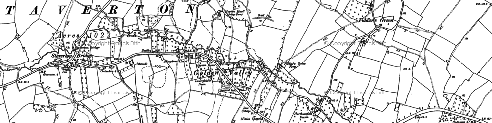 Old map of Golden Valley in 1883