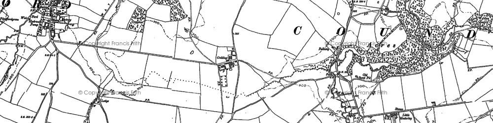 Old map of Golding in 1882