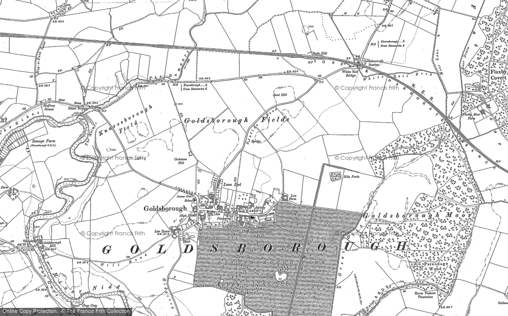 Old Map of Goldsborough, 1883 - 1892 in 1883