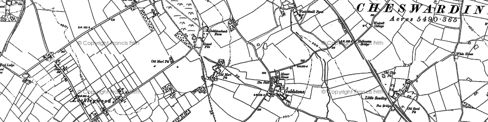 Old map of Goldstone in 1880