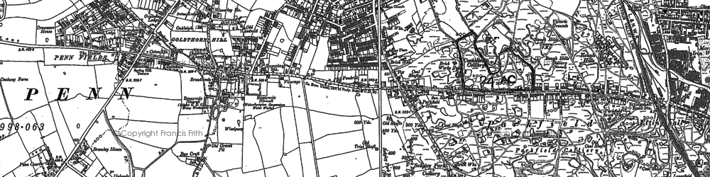Old map of Goldthorn Park in 1884