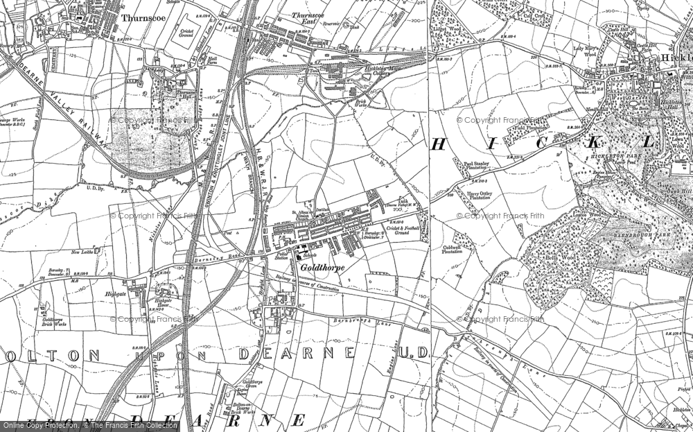 Old Map of Goldthorpe, 1890 - 1891 in 1890