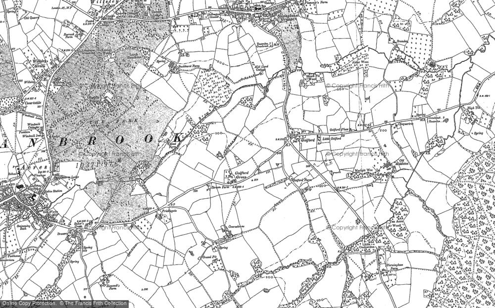 Old Map of Golford, 1897 - 1907 in 1897