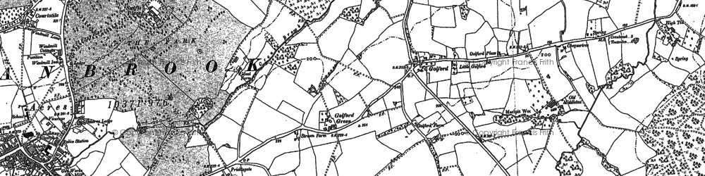 Old map of Golford in 1897