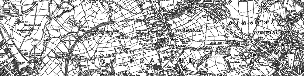 Old map of Gomersal in 1882
