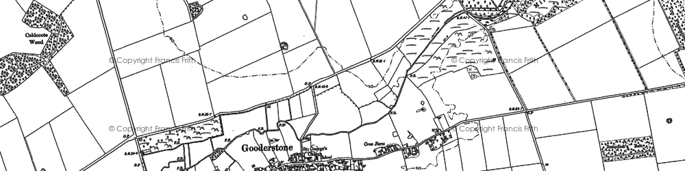 Old map of Gooderstone in 1879