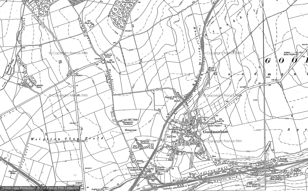 Old Map of Goodmanham, 1889 - 1890 in 1889