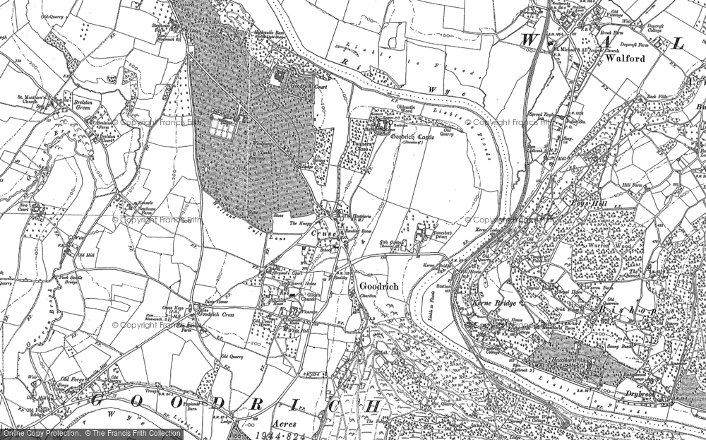 Old Map of Goodrich, 1887 - 1903 in 1887