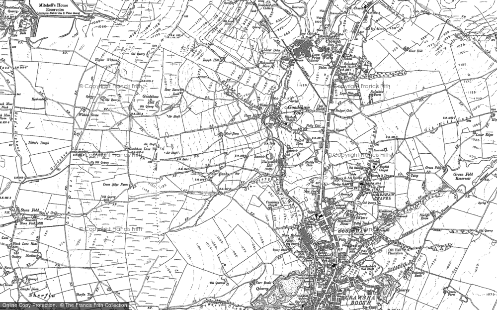 Old Map of Goodshaw Fold, 1891 - 1892 in 1891