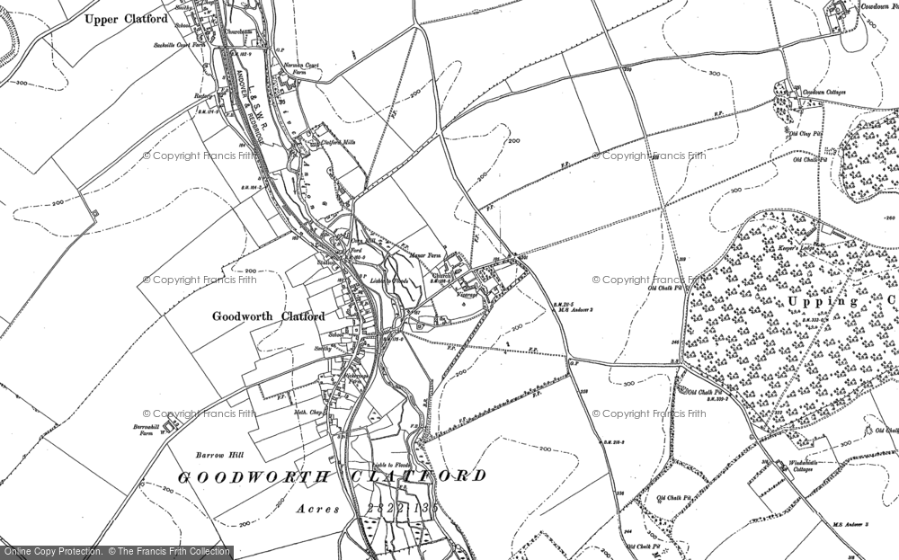 Old Map of Goodworth Clatford, 1894 in 1894