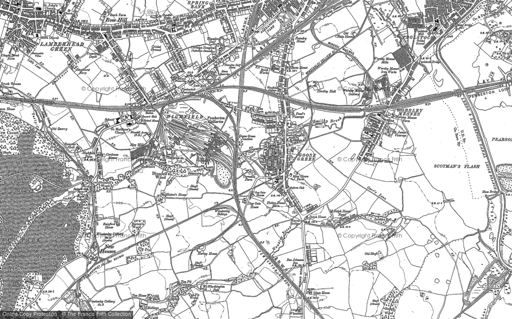 Old Map of Goose Green, 1892 in 1892