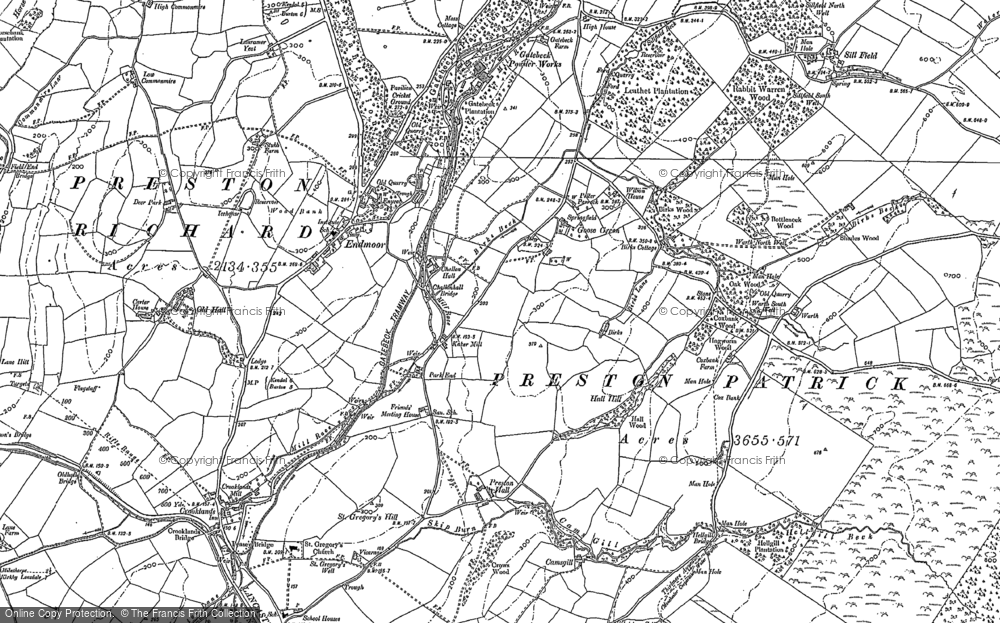 Old Map of Goose Green, 1896 - 1897 in 1896