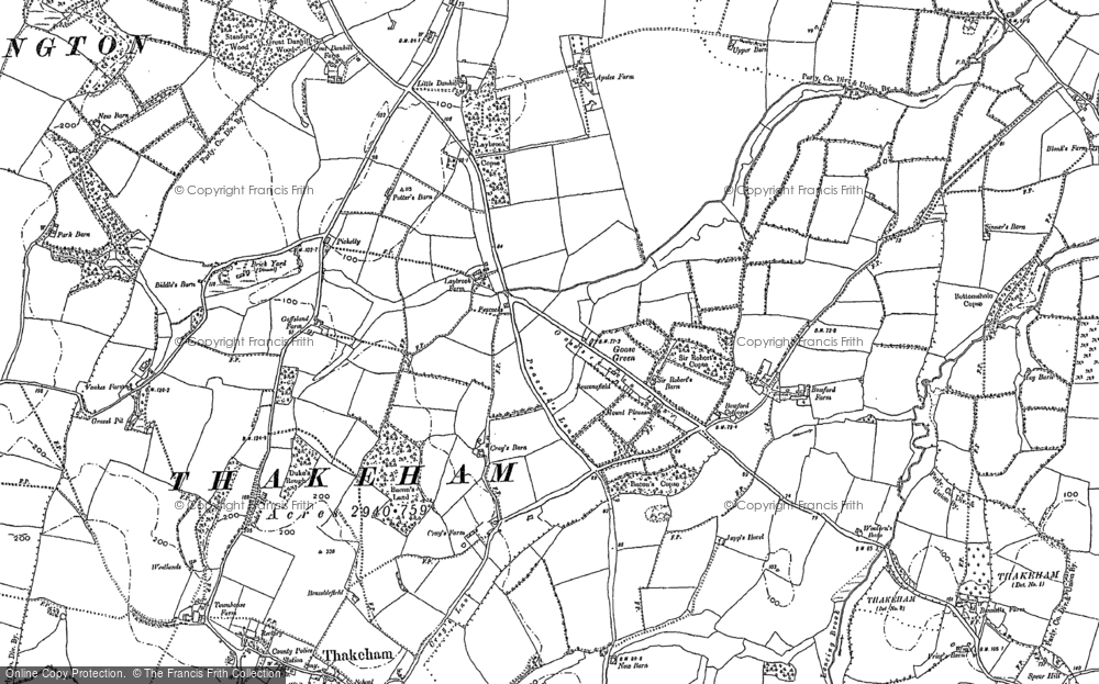 Old Map of Goose Green, 1896 in 1896