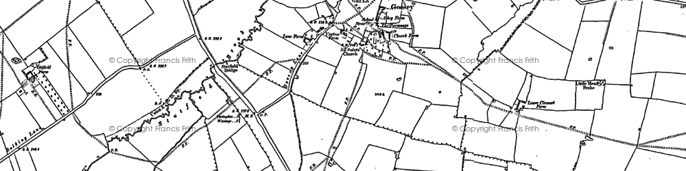 Old map of Goosey in 1898