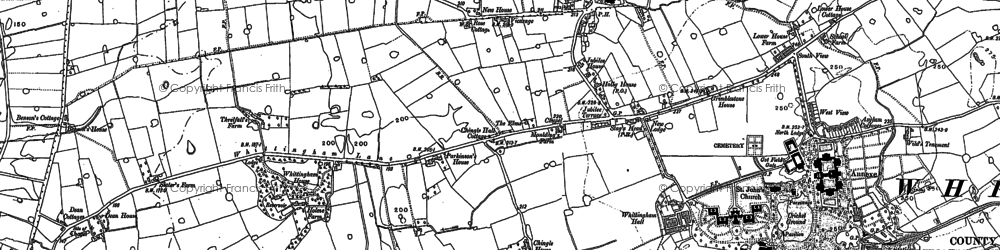 Old map of Whittingham Ho in 1892