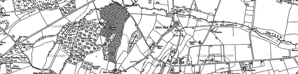 Old map of Gore End in 1909