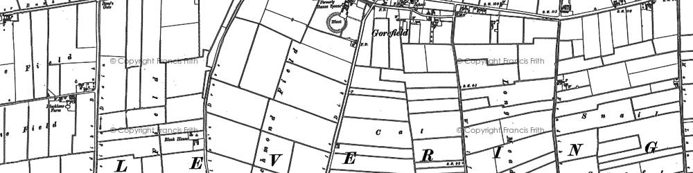 Old map of Tydd St Mary's Fen in 1900