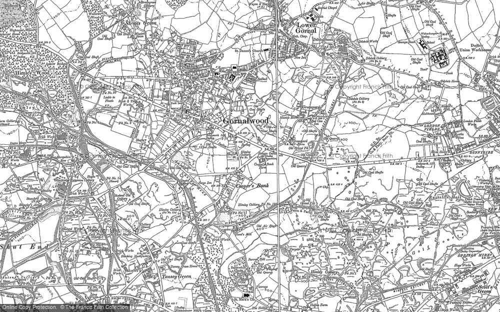 Historic Ordnance Survey Map Of Gornalwood, 1881 - 1901