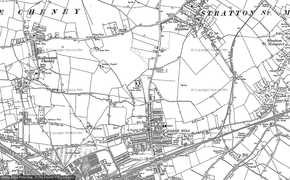 Old Map of Gorse Hill, 1899 - 1922 in 1899