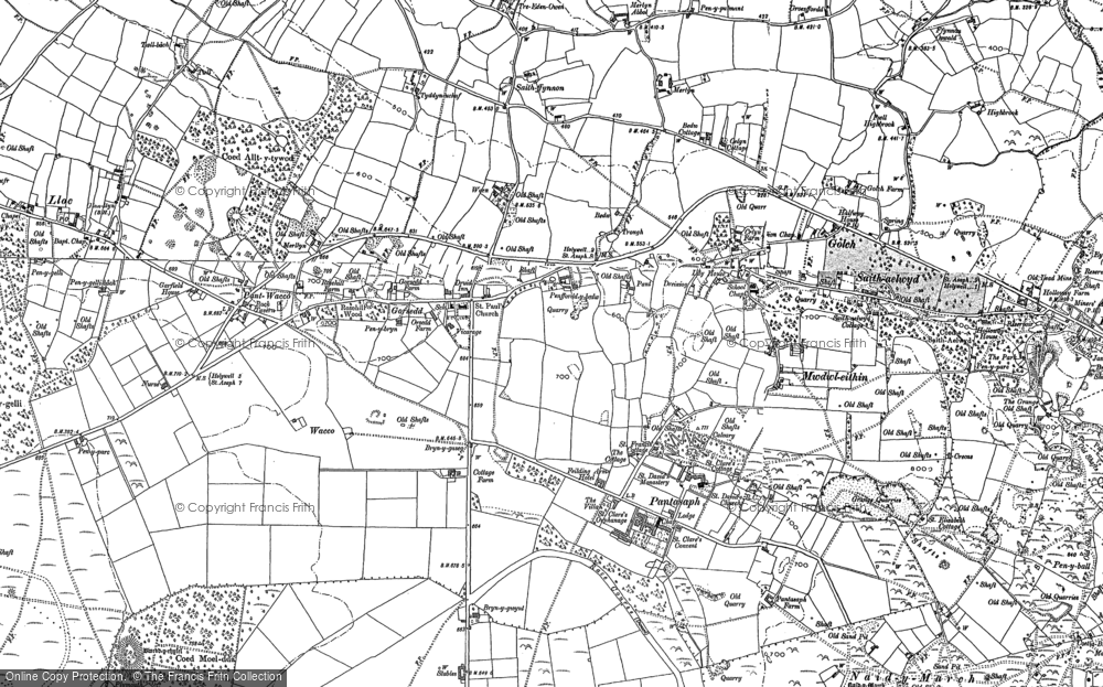 Old Map of Gorsedd, 1898 - 1910 in 1898