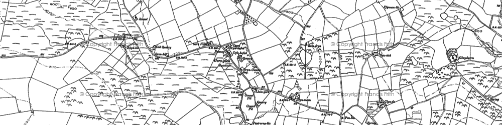 Old map of Blaenau-gwenog in 1887