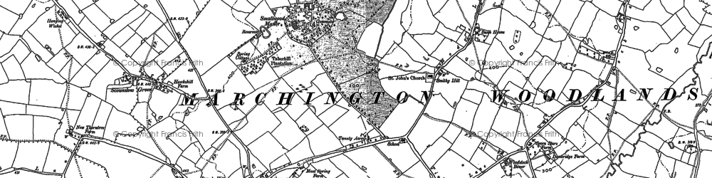 Old map of Gorsty Hill in 1899