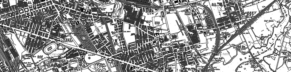 Old map of Belle Vue in 1890