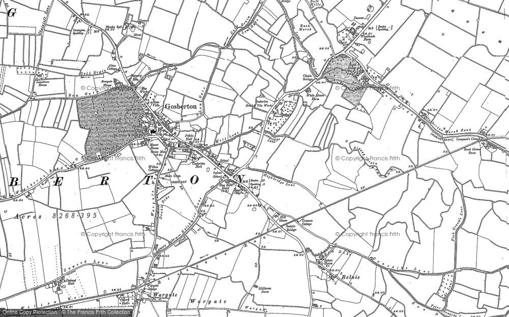 Old Map of Historic Map covering Westhorpe in 1887